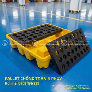 pallet chống tràn 4 phuy